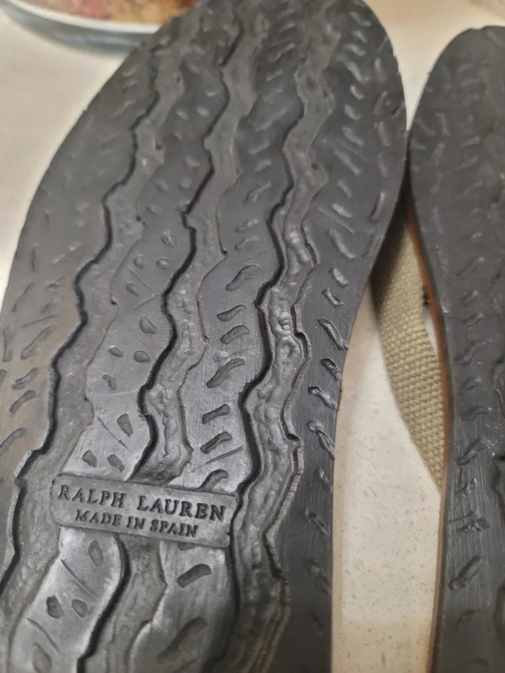 Ralph Lauren VTG RARE Flip Flops Men 12 Brown Italian Leather Thong Braided